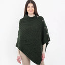 Celtic Knots Traditional Cowl Neck Poncho Green Gaeslosng