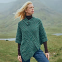 V Shaped Merino Wool Aran Poncho CONEMMARA Gaelsong