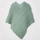 A10109 Color SEAFOAM GREEN SuperSoft Merino Ladies Irish Poncho Shop online On Gaelsong