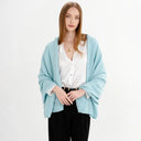 Women's Lightweight Lambswool Irish Shawl Light Blue Gaelsong