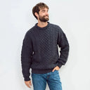 A20182 CHARCOAL Colour Heavyweight Traditional Irish Fisherman Sweater Gaelsong