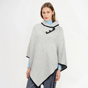 A20222 Ladies Herringbone Cape Grey Gaelsong