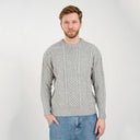 A20225 Men's Heritage Crew Neck Irish Sweater Gey Gaelsong
