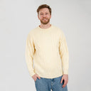 A20225 Men's Heritage Crew Neck Irish Sweater White Gaelsong