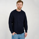 A20225 NAVY Colour Men's Heritage Crew Neck Irish Sweater Gaelsong
