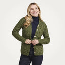 Cable Knit Button-Up Aran Cardigan