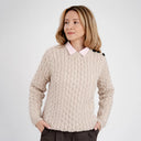 Side Button Honeycomb Irish Sweater Parsnip Gaelsong