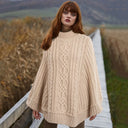 Irish Country Knit Poncho Parsnip Lifestyle Gaelsong