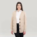 Merino Cable Knit Boyfriend Irish Cardigan Parsnip Studio Gaelsong