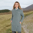 A20301 Women's Long Side Zip Irish Cardigan Lifestyle Gaelsong
