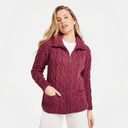 A20321 Color JAM RED SuperSoft Merino Chunky Cable Knit Cardigan Gaelsong