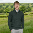 Men's Irish Knit Fisherman Sweater with Shawl Neck Gaelsong