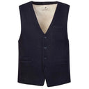 A40177 Color NAVY Buttoned Irish Wool Tweed Vest Front View Gaelsong