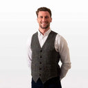 Men's Irish Tweed Donegal Waistcoat Grey Gaelsong