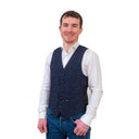 Men's Irish Tweed Donegal Waistcoat Navy Gaelsong