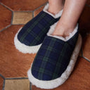 A80008 Woolen Blackwatch Tartan Slippers Lifestyle Gaelsong