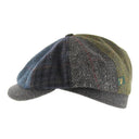 B10138BLUEPATCH Men's Button-Top Irish Wool Driving Cap Gaelsong