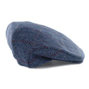 B10143 Men's Wool Gatsby Irish Flat Cap Navy Side View Gaelsong