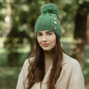 Luxurious Merino Button Pom-Pom Irish Hat Lifestyle Green Gaelsong