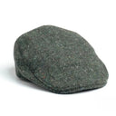 B10165 Gents Irish Tweed Driving Cap Green Front View Gaelsong
