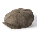 B10177 Colour Brown Handwoven Harris Tweed Bakerboy Cap Gaelsong