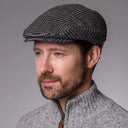 Herringbone Irish Tweed Kerry Cap Grey Herringbone Gaelsong