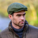 Herringbone Irish Tweed Kerry Cap Green Herringbone Lifestyle Gaelsong