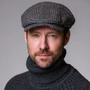 B10200 Herringbone Irish Tweed Kerry Cap Grey Gaelsong
