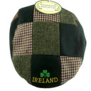 Handcrafted Shamrock Patchwork Flat Cap Green Gaelsong