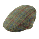Traditional Harris Tweed Flat Cap Green Check Gaelsong