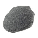 Traditional Harris Tweed Flat Cap Grey Herrigbone Gaelsong