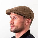 Herringbone Designed Irish Flat Cap Brown Gaelsong