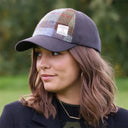 B10254 Handwoven Harris Tweed Baseball Cap MacLeod Tartan Gaelsong