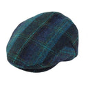 Men's Harris Tweed Flat Cap Blue Tartan Gaelsong