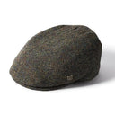 Handmade Men's Harris Tweed Flat Cap - Dark Green Gaelsong