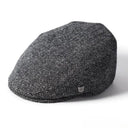 B10269 Handmade Men's Harris Tweed Flat Cap Grey Herringbone Gaelsong