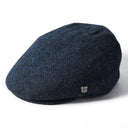 B10269 Handmade Men's Harris Tweed Flat Cap Navy Herringbone Gaelsong
