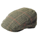 Men's Checkered Wool Country Flat Cap - Green Gaelsong