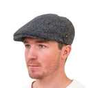 Men's Donegal Tweed Irish Flat Cap Blue Grey Gaelsong