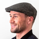 Men's Donegal Tweed Irish Flat Cap Charcoal Gaelsong