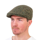 Men's Donegal Tweed Irish Flat Cap Green Salt & Pepper Gaelsong