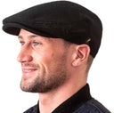 Donegal Tweed Irish Scally Cap Black Gaelsong