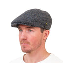 Donegal Tweed Irish Scally Cap Blue Gaelsong