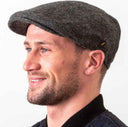 Donegal Tweed Irish Scally Cap Charcoal Gaelsong