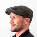 Donegal Tweed Irish Scally Cap Green Forest Gaelsong