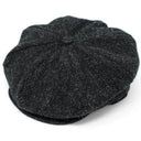 B10306 Traditional Eight Panel Irish Newsboy Cap Charcoal Gaelsong