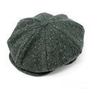 B10306 Traditional Eight Panel Irish Newsboy Cap Dark Green Gaelsong