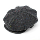 B10306 Traditional Eight Panel Irish Newsboy Cap Dark Grey Gaelsong