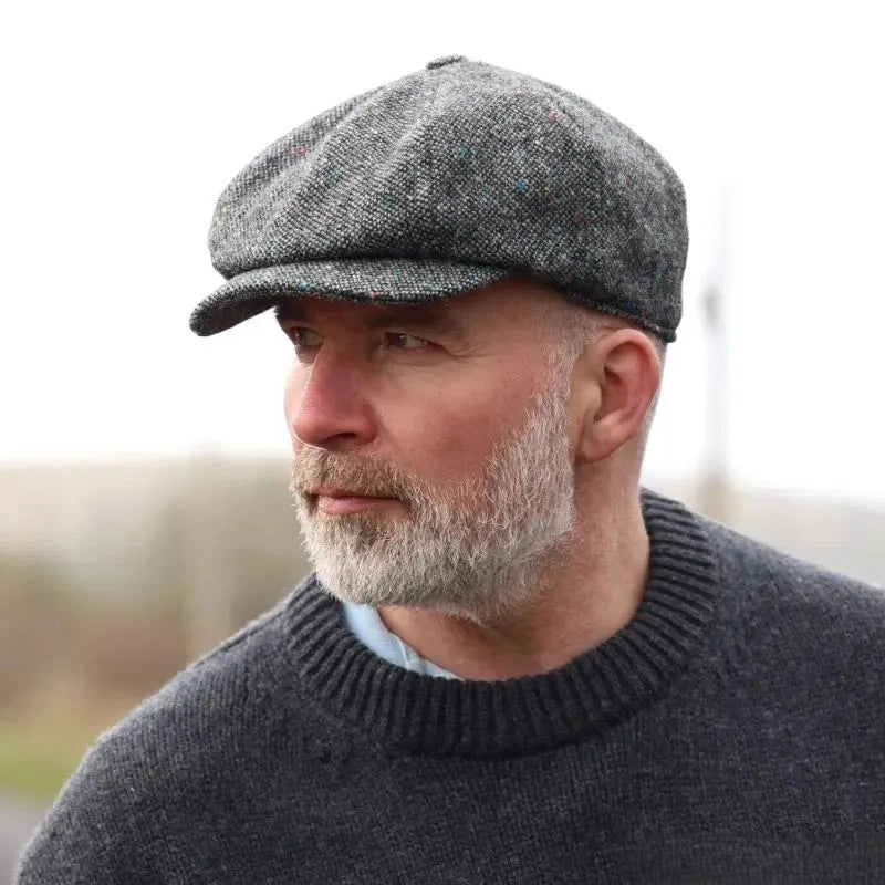 Harris Tweed Eight Panel Newsboy Connery Cap | Gaelsong – GaelSong