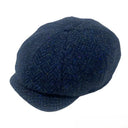 B10309 Handwoven Tweed Shelby Cap Navy Herringbone Gaelsong